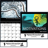 Motivations Spiral Wall  Calendar