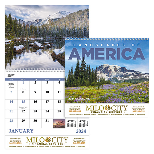 Landscapes of America Spiral Calendar