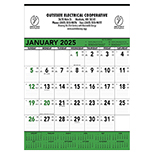 Green and Black Memo Calendar